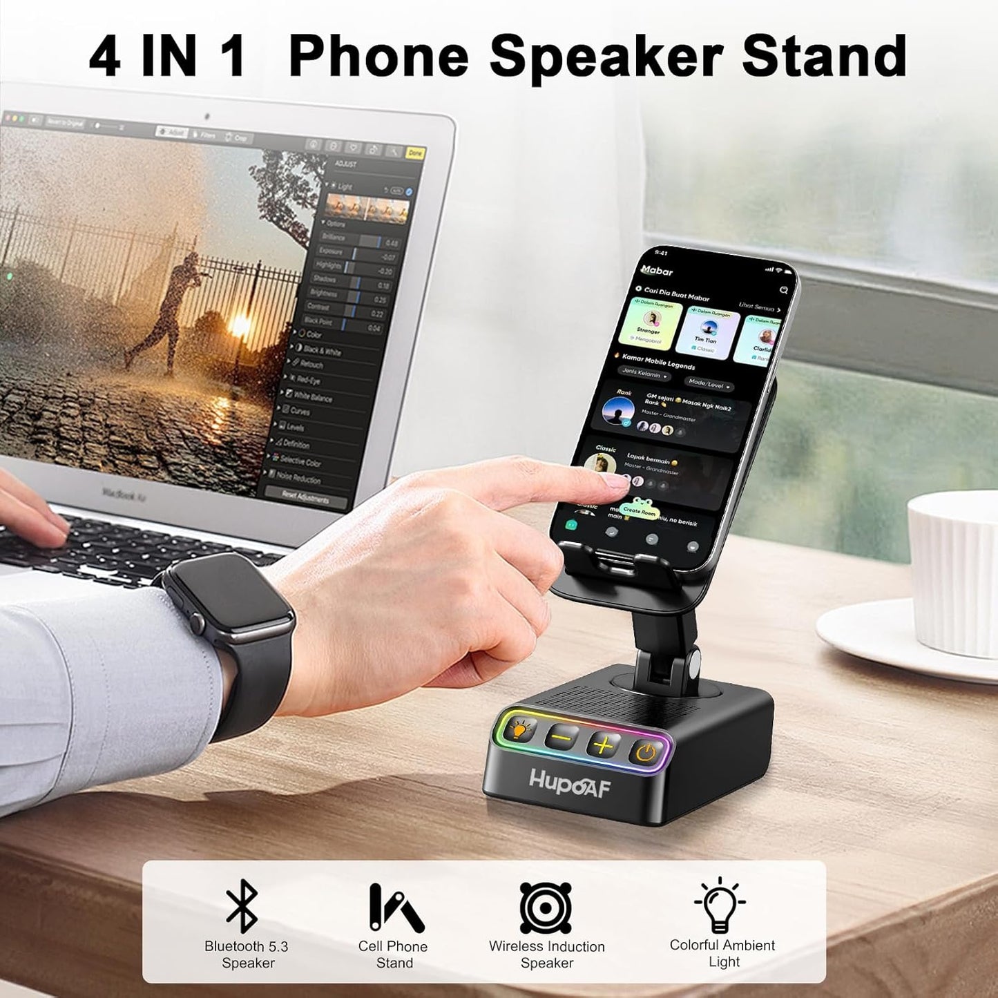 Smart Speaker Phone Stand
